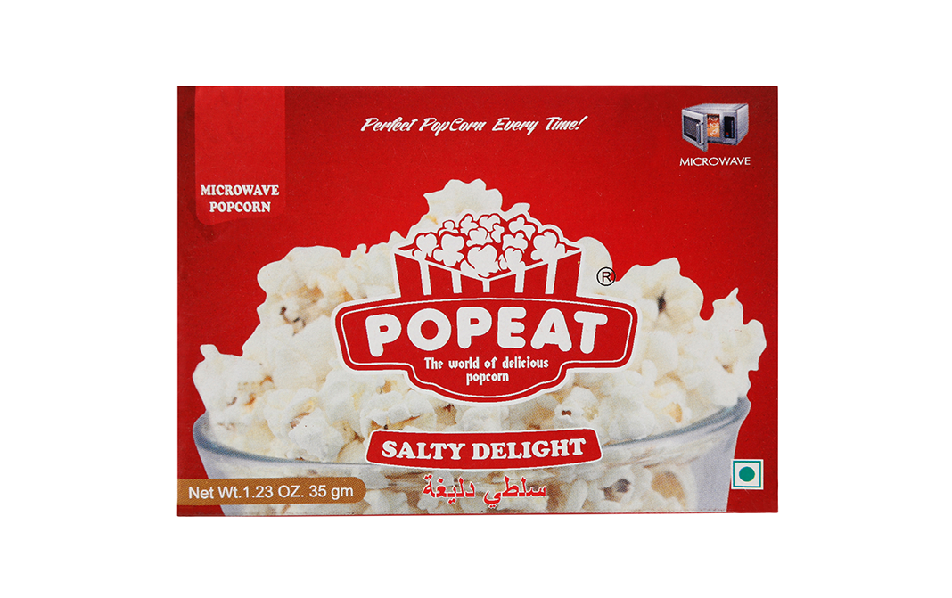PopEat Microwave Popcorn Salty Delight   0  35 grams